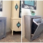 DIY Wood Tilt-Out Trash Can Cabinet