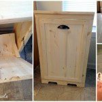 DIY Wood Tilt-Out Trash Can Cabinet 2