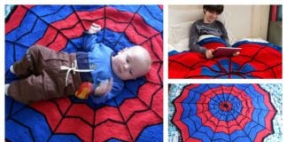 Knit Spiderman Blanket with Free Pattern