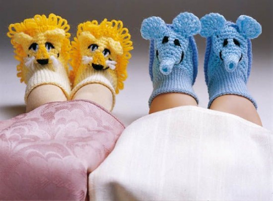 Lion and Elephant slippers