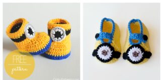 Minion Crochet Booties with Free Pattern