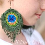 Peacock feather earrings FREE Crochet Pattern