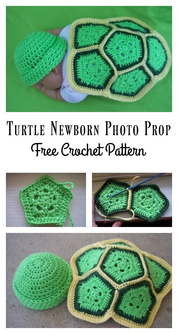Turtle Newborn Photo Prop Free Crochet Pattern
