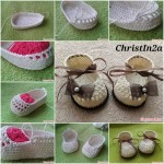 DIY Crochet Baby Booties with Ribbon Tie