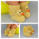 knitting Baby Chick Boots