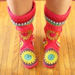 Crochet Hexagon Slipper Boots with Pattern