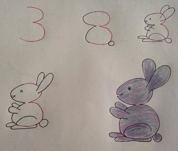 3 Fun Kids Drawings With Number As a Base