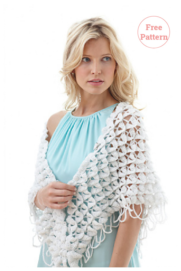 Bridal Shawl Free Crochet Pattern 