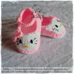 Crochet Hello Kitty Booties with Pattern