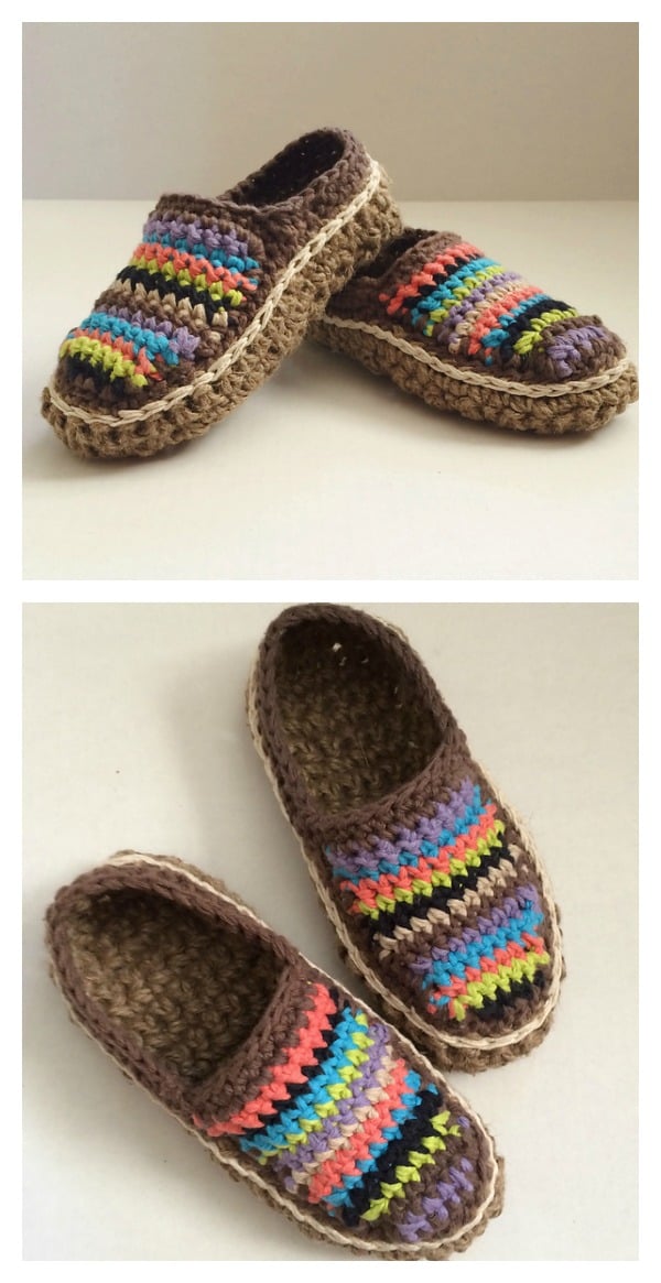 Crochet Moccasin Slippers Free Pattern