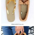 Crochet Moccasins with Flip Flop Soles Free Pattern