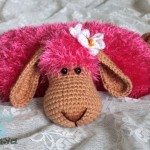 DIY Adorable Knitted Lamb Pillow pink