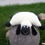 DIY Adorable Knitted Lamb Pillow white 1