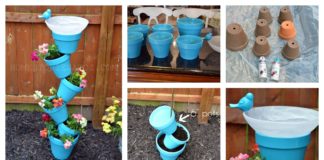 DIY Garden planter and Birds bath