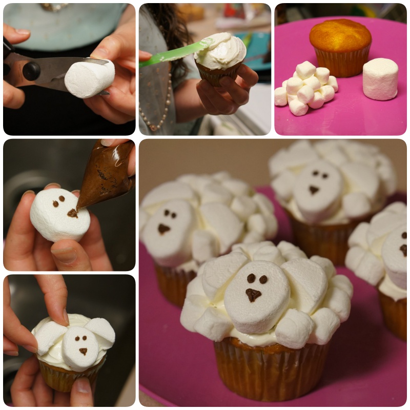 DIY Marshmallow Sheep Cupcakes