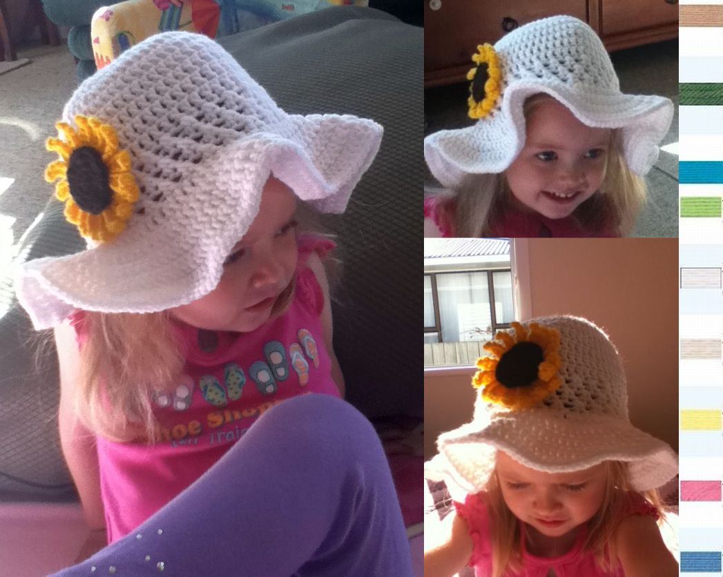 Free Summer Hats to Crochet for Kids -Ruffled Brim Sunhat