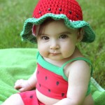 Free Summer Hats to Crochet for Kids -watermelon sun hat