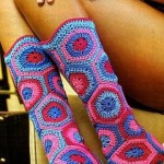 Multicolored homemade boots