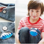 Sew a Monster Patch on Jeans