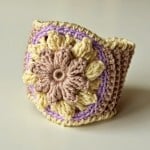 Spring Flower crocheted bracelet