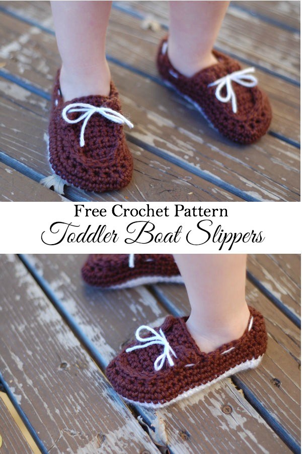 Toddler Boat Slippers Crochet Pattern