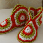 crochet Hexagon Boot Slippers