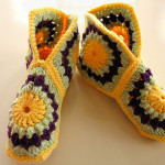 crochet Hexagon Boot Slippers