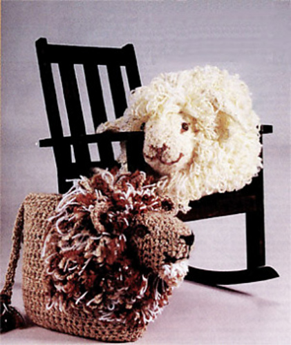 crochet Lion & Lamb Pillows