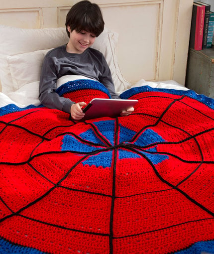 crochet Spider Web Throw with free pattern