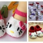 Crochet Hello Kitty Booties with Pattern