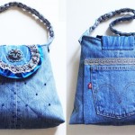 Flap Bag From Repurpurposed Jeans