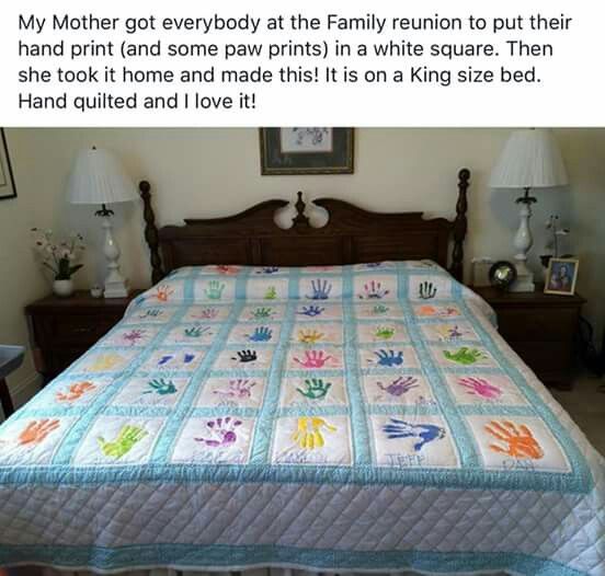Family Handprint Quilt
