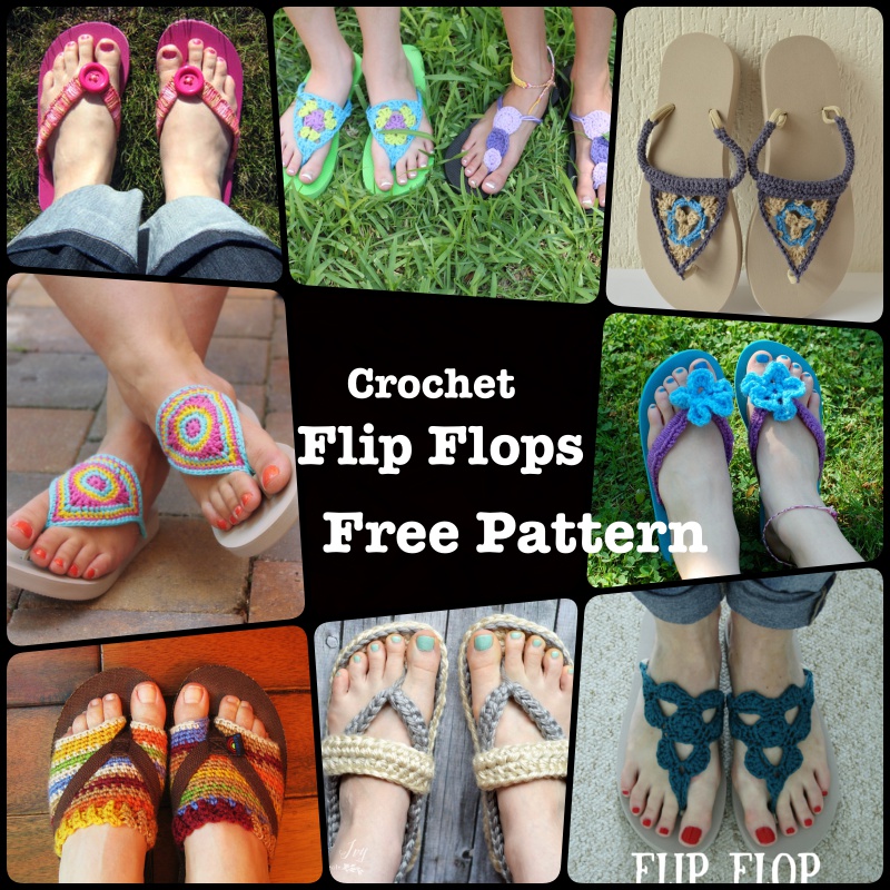 18 Crochet Flip Flops with Free Pattern 1