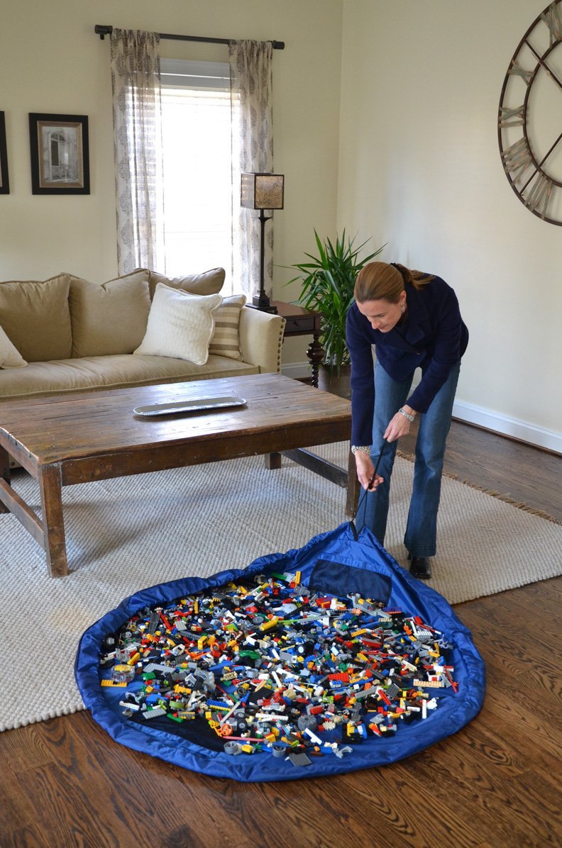 Lego and small toy storage bags for easy cleanup