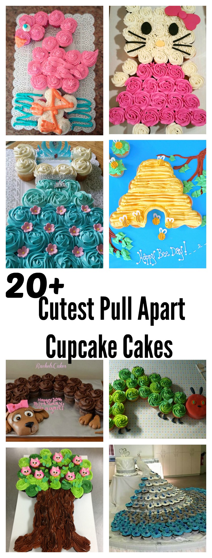20+ Cutest and Most Creative Pull Apart Cupcake Cakes m