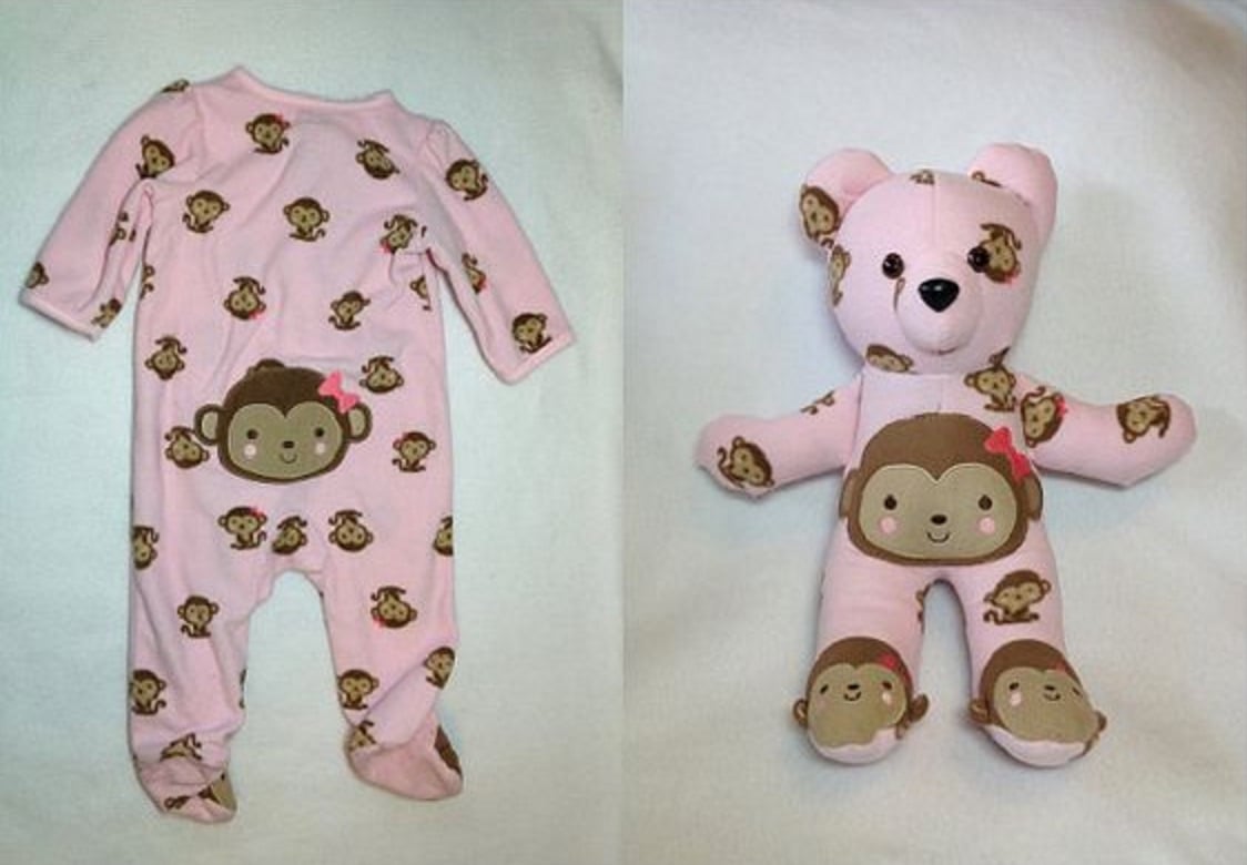 baby clothes keepsake bear