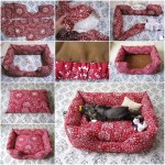 Adorable DIY Pet Bed Ideas-DIY Fabric Pet Sofa Bed