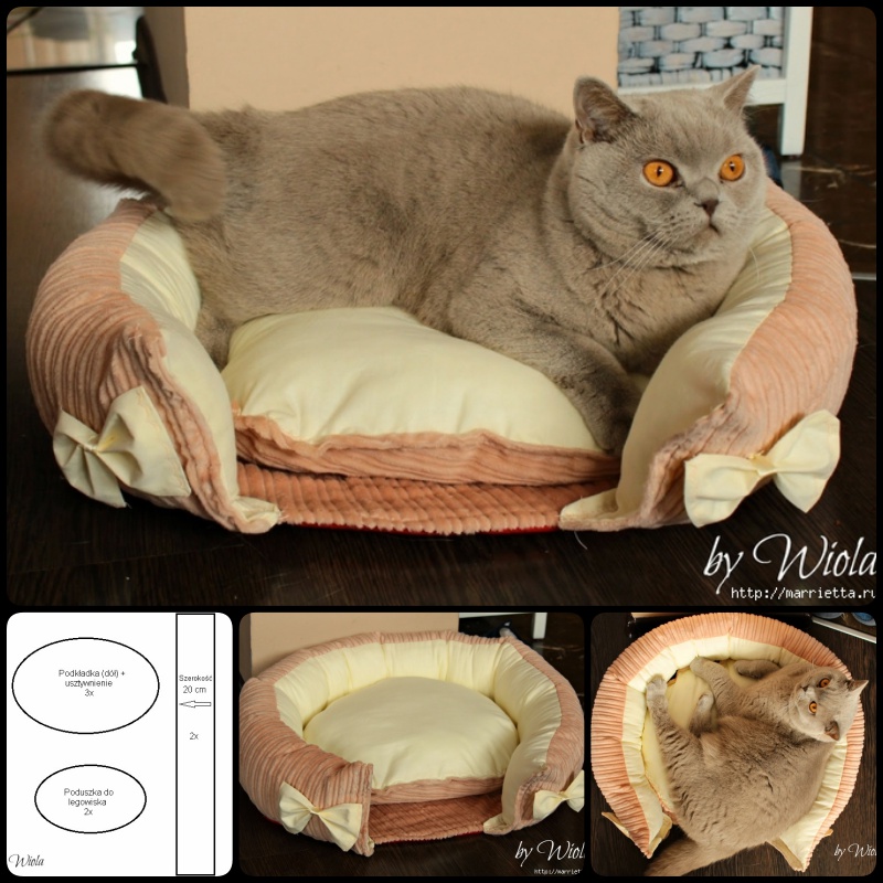 20+ Adorable DIY Pet Bed Ideas-DIY Padded Pet Bed