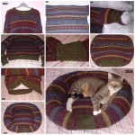 Adorable DIY Pet Bed Ideas-Recycle a Sweater into a Pet Bed