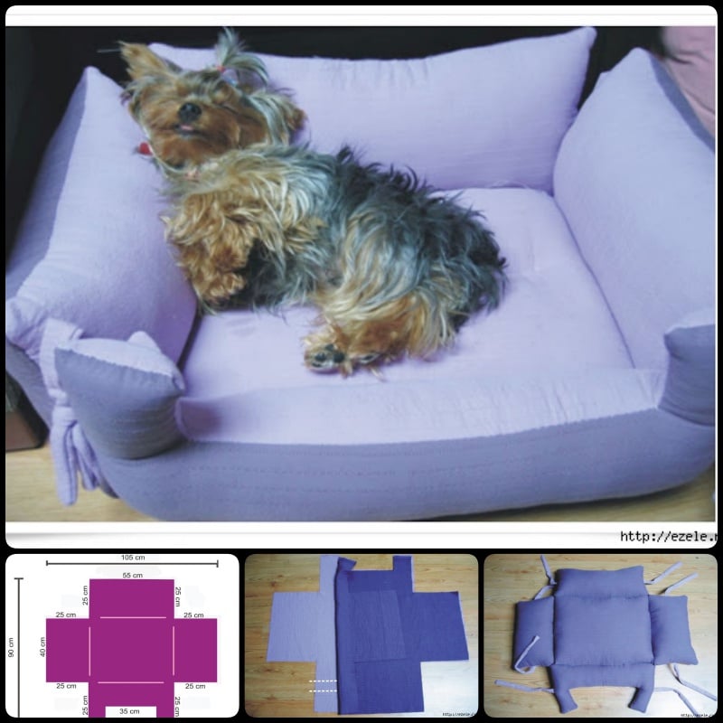 20+ Adorable DIY Pet Bed Ideas-DIY Couch Pet Bed