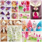 Bunny Napkin Origami for the Easter Table