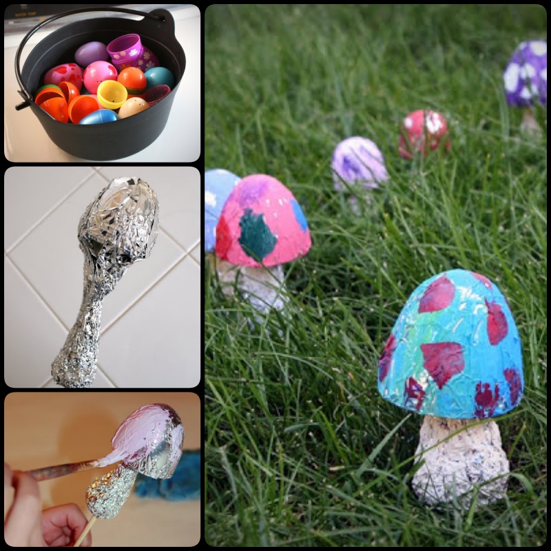 Creative Ways to Upcycle Plastic Easter Eggs-mushroom