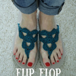 Crochet flip flops, free pattern