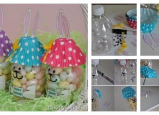 DIY Cute Easter Bunny Treat out of Plastic Bottle