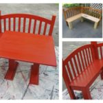 DIY Kids Corner Bench and Table Set -Upcycled Crib Idea