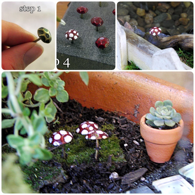 DIY Miniature Fairy Mushrooms