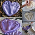 DIY Salt Dough Footprint Heart Keepsake