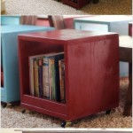 DIY Table with Rolling Storage Cubes