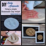 DIY homemade clay footprint Keepsake