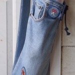 Denim Yoga Mat Bag Made From Repurpurposed Jeans